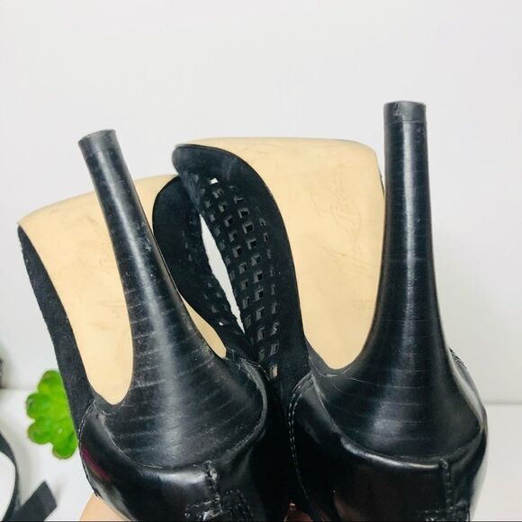 Marc Fisher Black Leather High Heel Booties - Picture 8 of 11